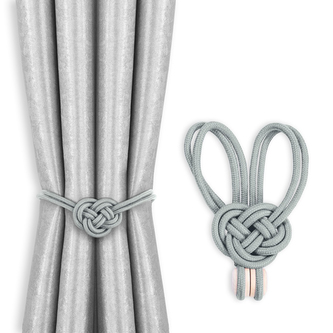 Dekorační ozdobná spona na závěsy s magnetem EDMOND stříbrná Mybesthome 2 kusy v balení Dekorační ozdobná spona na závěsy s magnetem EDMOND stříbrná Mybesthome 2 kusy v balení