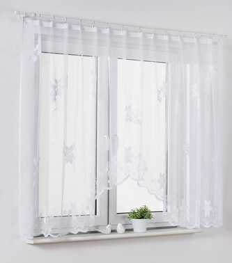 Dekorační oblouková krátká záclona GRETA bílá 300x150 cm MyBestHome