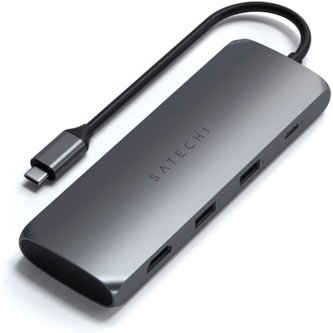 Satechi Aluminium USB-C Hybrid Multiport adapter (SSD Enclosure, HDMI 4K, 2 x USB-A 3.1 Gen 2 up to