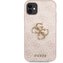 Guess PU 4G Metal Logo kryt iPhone 11 růžový