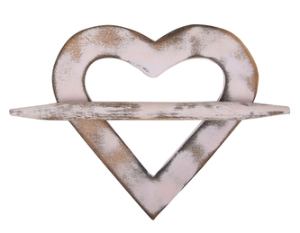 Dekorační ozdobná spona na záclony z přírodního dřeva SRDCE 12x12 cm, Mybesthome