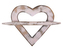 Dekorační ozdobná spona na záclony z přírodního dřeva SRDCE 12x12 cm, Mybesthome