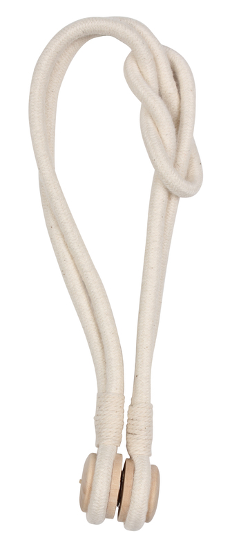 Dekorační ozdobná šňůra na závěsy s magnetem OLINA smetanová 46 cm Mybesthome