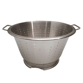 Kuchyňské potřeby de Buyer, 3930.24, cedník, kónický, tloušťka 1,2 mm, 2 rukojeti z nerezové oceli, zaoblená horní hrana, průměr 24 cm