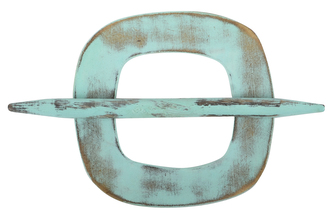 Dekorační ozdobná spona na záclony z přírodního dřeva ARTIC 10,5x10,5 cm, mátová,  Mybesthome