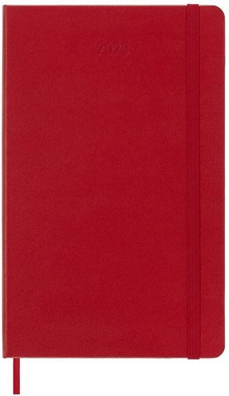 Moleskine Diář 2023 denní tvrdý červený L
