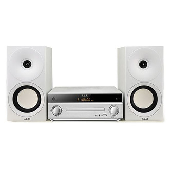 Mikrosystém Akai, AM-301 W, digitální tuner FM, CD-R-RW/MP3, konektivita Bluetooth, USB port, dálkové ovládání, 40 W