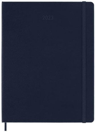 Moleskine Plánovací zápisník 2023 tvrdý modrý XL