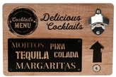 Otvírák lahví na zeď Delicious cocktails 30x20x4 cm