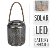 Kovová lucerna LED, solární, A