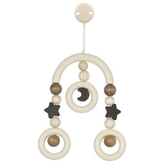 Dřevěný kolotoč pro miminka - měsíc a hvězdy