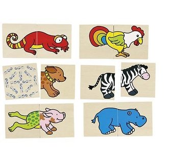 Pexeso a puzzle v jednom - Veselá zvířátka