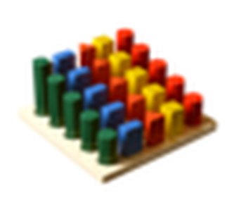 Různobarevné kruhové cihly