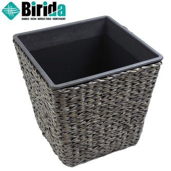 BIRIDA Květináč vodní hyacint tmavý čtverhranný LTSP4238