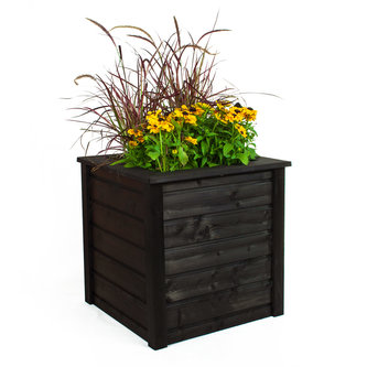 Dřevěný květináč KVADRANT 45cm Kaštan