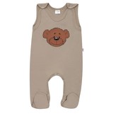 Kojenecké bavlněné dupačky New Baby BrumBrum latte - velikost 80 (9-12m)
