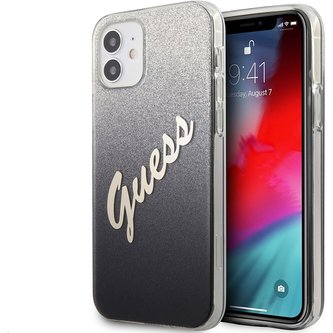 Guess PC/TPU vintage zadní kryt Apple iPhone 12 mini černý