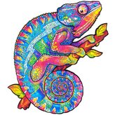 Unidragon dřevěné puzzle - Chameleon velikost L