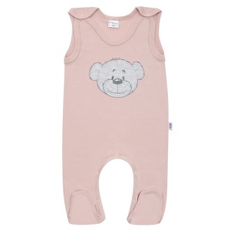 Kojenecké bavlněné dupačky New Baby BrumBrum old pink - velikost 74 (6-9m)