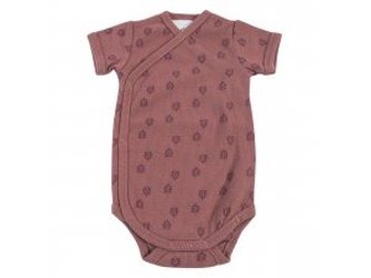 LODGER Romper Short Sleeves Print Rib Rosewood vel. 68