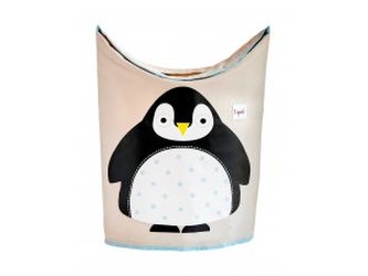 3 SPROUTS Koš na prádlo Penguin Black