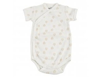 LODGER Romper Short Sleeves Print Rib Cloud Dancer vel. 80