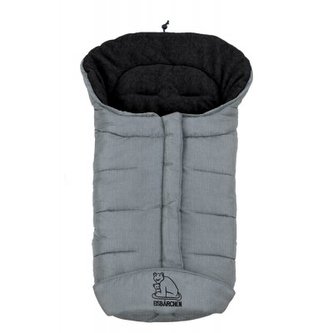 EISBÄRCHEN fusak nylon/fleece světle šedý melír/černá