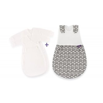 TRÄUMELAND Spací pytel 3dílný set Wolke grau 80/86