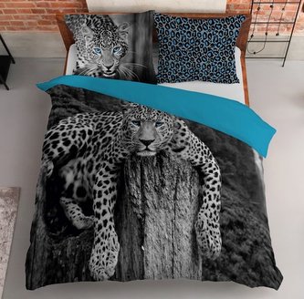 Povlečení 3D JAGUÁR francouzské povlečení, 1x 200x220 cm, 2x povlak 70x80 cm MyBestHome