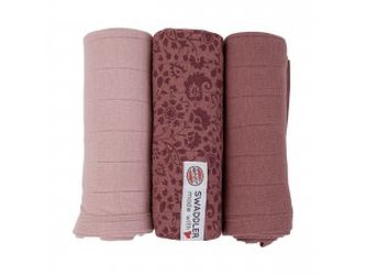 LODGER Swaddler Flower Tribe 3balení 70 x 70 cm Rosewood