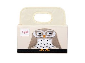 3 SPROUTS Úložný košík na přebalovací pult Owl White