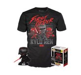 Pánské tričko se sběratelskou figurkou Star Wars IX|Hvězdné války episoda IX: Kylo Ren (S|figurka 9 cm) černé bavlna