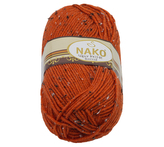Příze TWEED - červená s nopky - 100g / 180 m