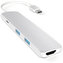 Satechi Aluminum SLIM TYPE-C MultiPort Adapter (HDMI 4K,PassThroughCharging,2x USB 3.0) stříbrný