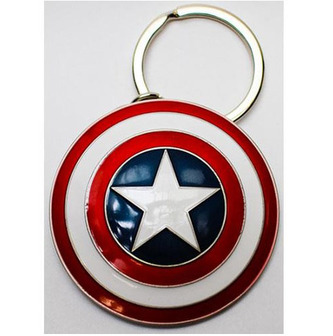 Klíčenka Captain Amerika|Kapitán Amerika: štít (průměr 5 cm) mosaz