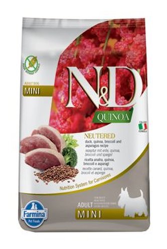 N&D Quinoa DOG Neutered Duck&Broccoli&Asp. Mini 2,5kg
