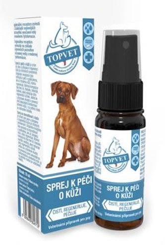 Sprej k péči o kůži pro psy TOPVET 10ml Sprej k péči o kůži pro psy TOPVET 10ml