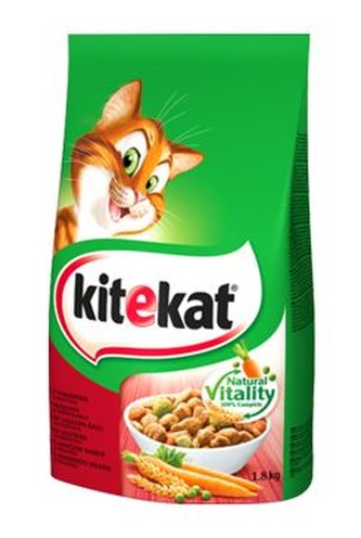 Kitekat Dry hovězí se zeleninou 1,8kg