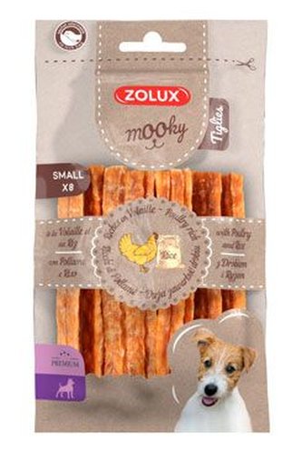 Pochoutka Mooky Premium drůbež/rýže S 8ks 100g Zolux