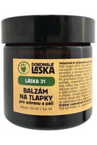 LÁSKA 31 Balzám na tlapky pro ochranu a péči 60ml LÁSKA 31 Balzám na tlapky pro ochranu a péči 60ml
