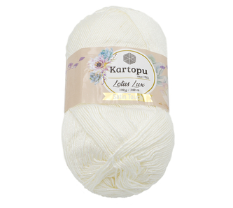 Příze LOTUS LUX - smetanová - 100g / 340 m