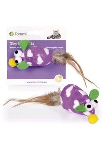 Hračka kočka Myška plyšová fialová 8cm