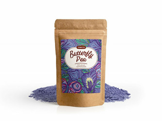 zKokosu Prášek z motýlího hrachového květu Butterfly Pea 50 g