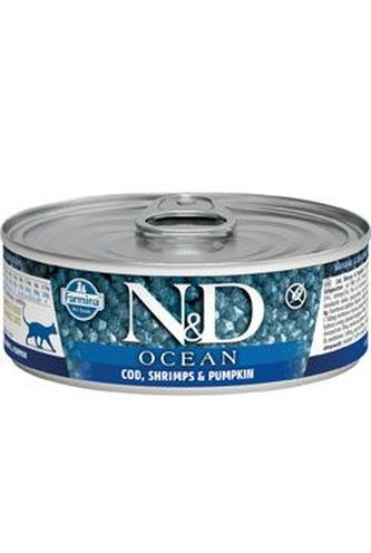 N&D CAT OCEAN Adult Tuna & Cod & Shrimp & Pumpkin 80g