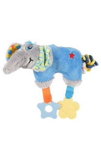 Hračka pes ELEPHANT COLOR plyš modrá 20cm Zolux