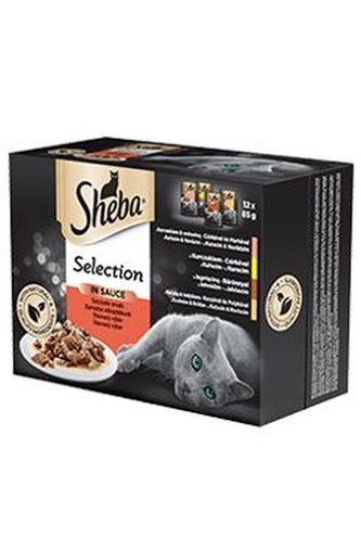 Sheba kapsa Slices in Gravy Šťavnatý výběr 12pack