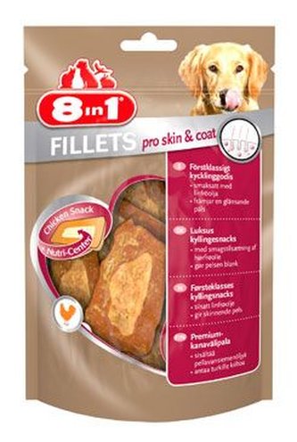 Pochoutka 8in1 Fillets pro skin&coat S 80g