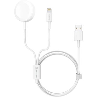 SWISSTEN wirelles nabíječka 2v1 Apple Watch a LIGHTNING (ECO BALENÍ)