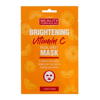Beauty Formulas Rozjasňující pleťová maska s vitamínem C