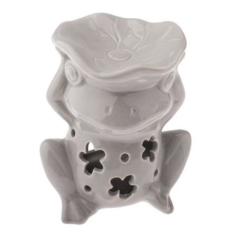 Keramická aromalampa - žába - šedá, 4/24